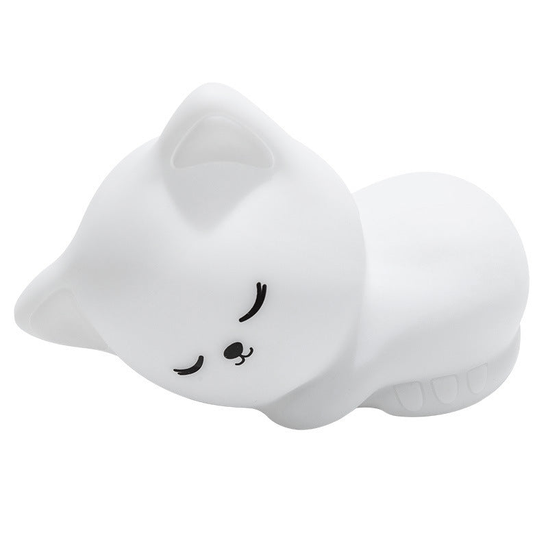 Kittyli – USB Rechargeable Silicone Night Light for kids white