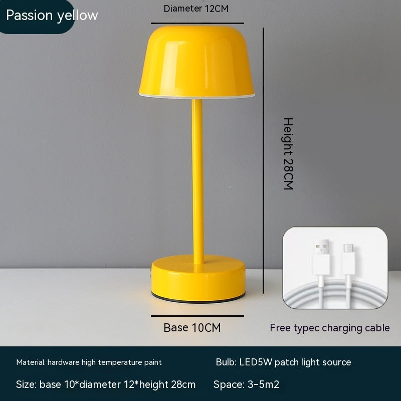 Coloryn – USB Rechargeable Wireless Metal LED Lamp for Vibrant Interiors 5W Yellow