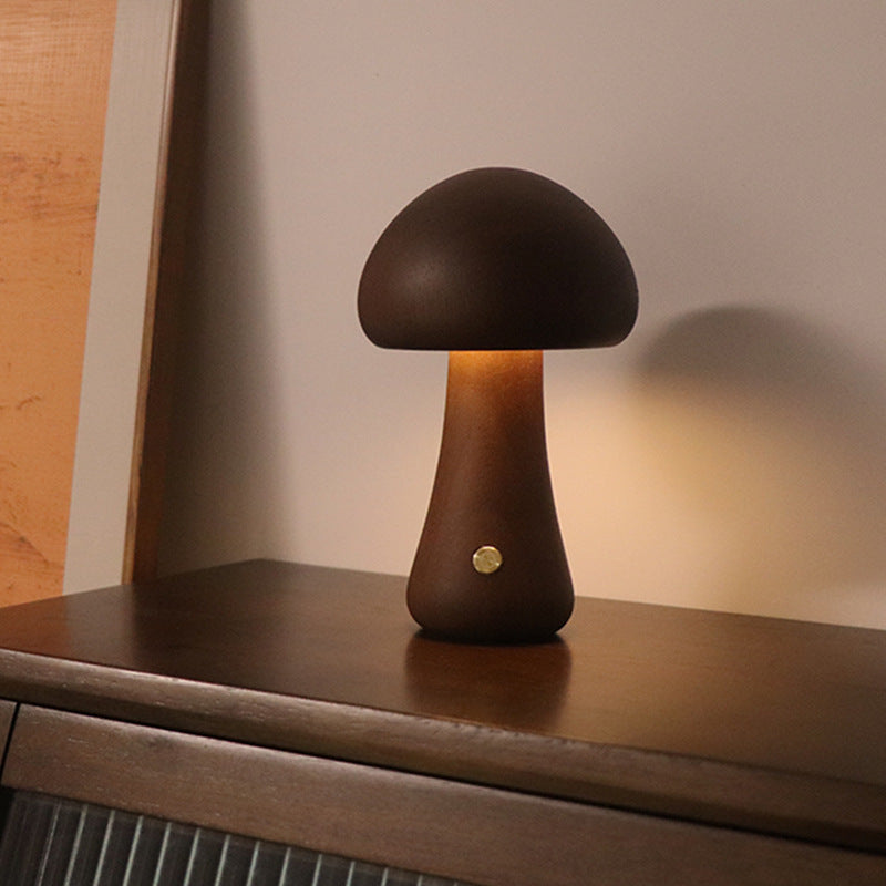 Ambrea - Lámpara de mesa LED de madera con control táctil para un ambiente acogedor y cálido