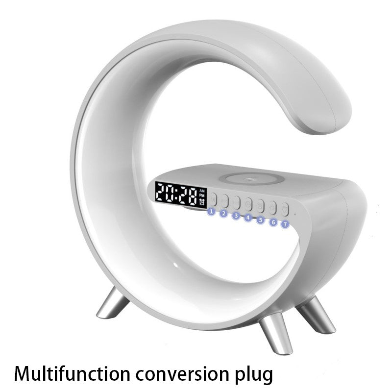 G-Up - Lámpara de pared LED inteligente: tecnología multifuncional e iluminación divertida con carga inalámbrica y altavoz Bluetooth.