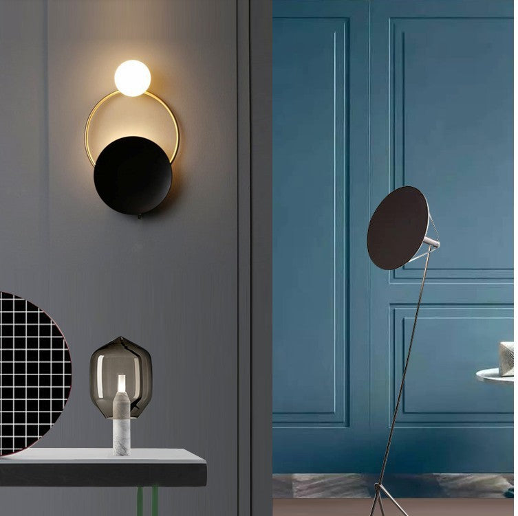 Arcanis - Iron Post-Modern Ring Wall Lamp, Elevate Your Space with Contemporary Elegance