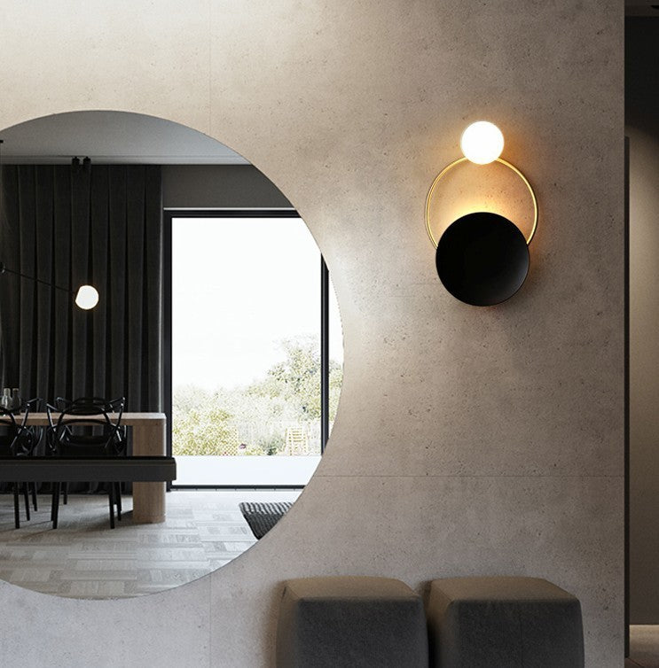 Arcanis - Iron Post-Modern Ring Wall Lamp, Elevate Your Space with Contemporary Elegance