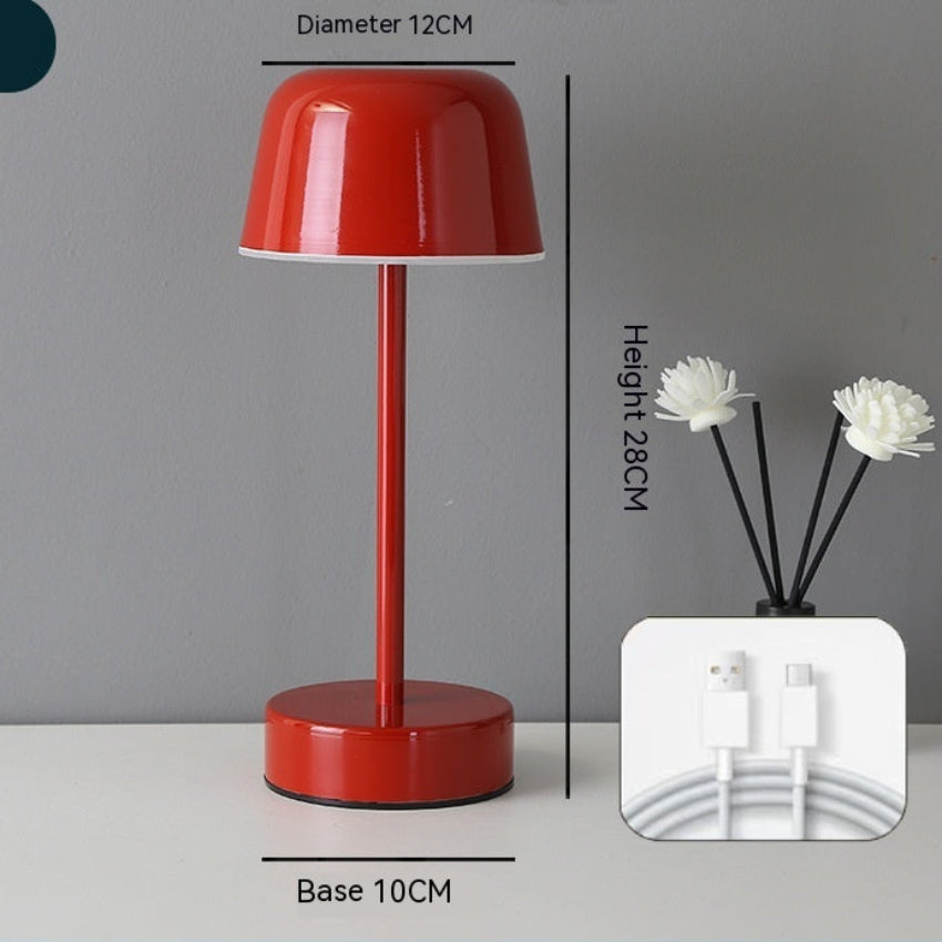 Coloryn – USB Rechargeable Wireless Metal LED Lamp for Vibrant Interiors 5W Red