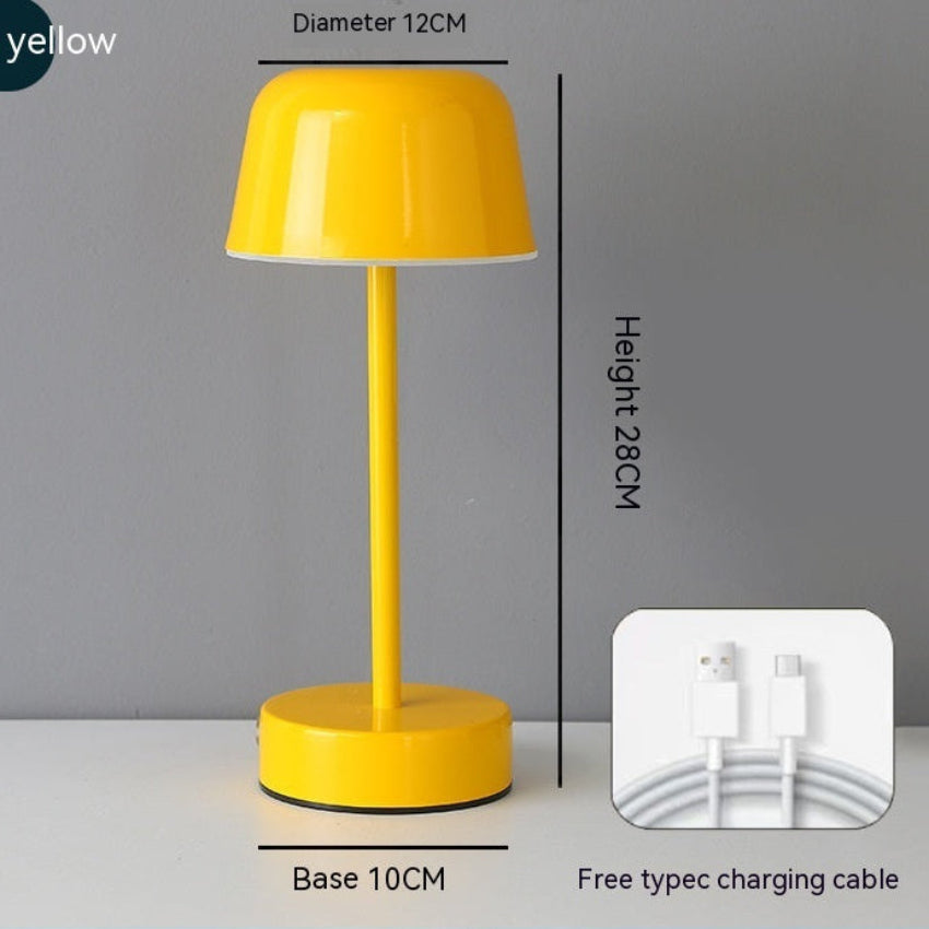 Coloryn – USB Rechargeable Wireless Metal LED Lamp for Vibrant Interiors 5W Yellow