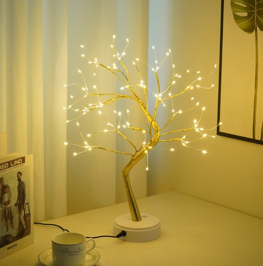 LuminaTree - Lampe Arbre Lumineux LED USB en fil de cuivre 